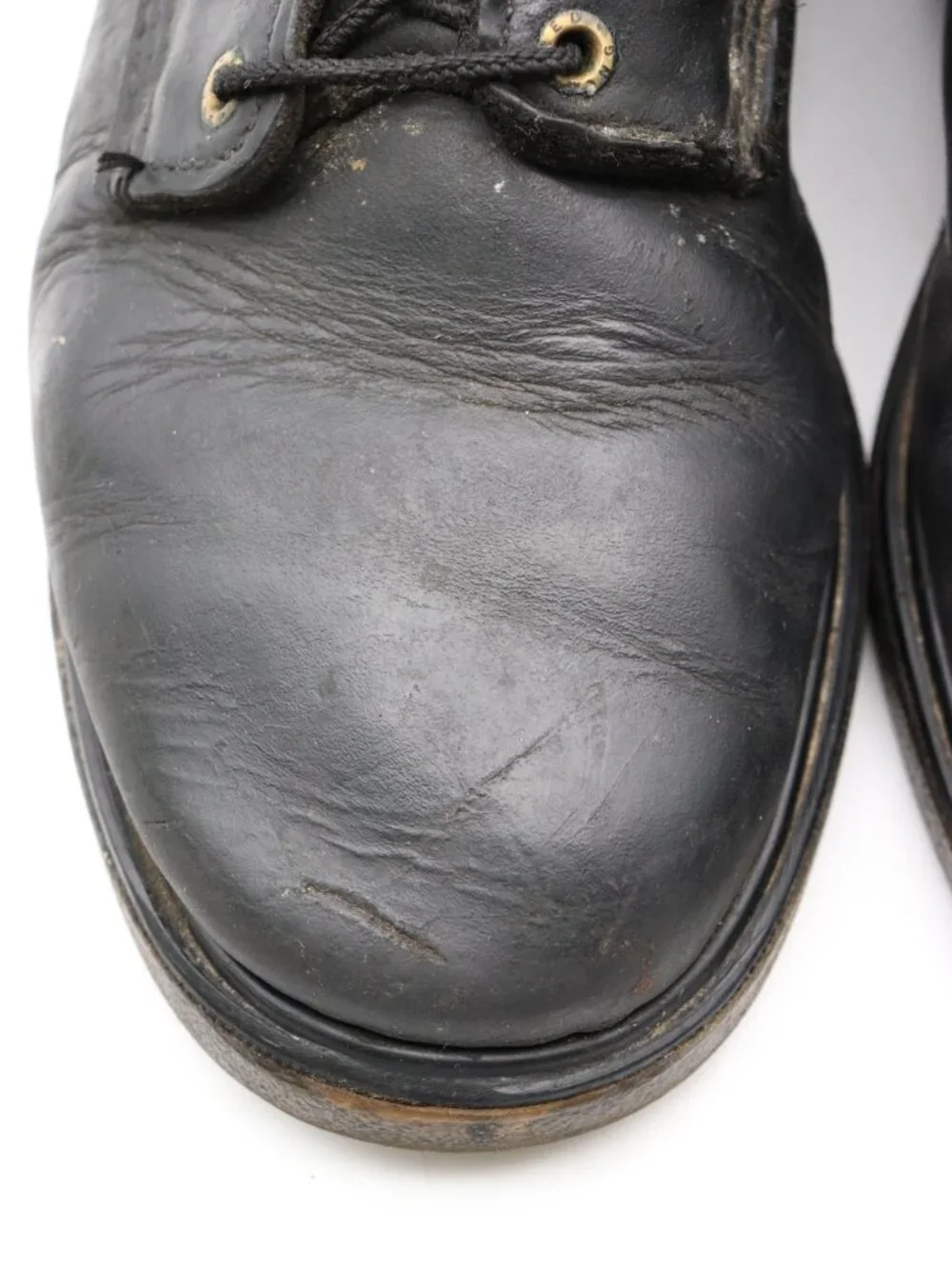 Red Wing 607 Men's Size 10.5 D SuperSoles Black Leather Work Boots USA Biker
